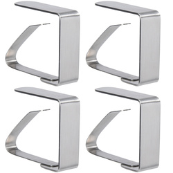 Cleme pentru fata de masa, otel inoxidabil, 4 buc.