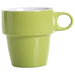 Set 6 cesti colorate pentru cafea + suport metalic