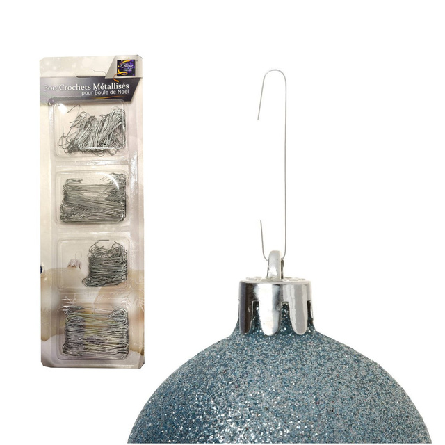 Set 300 de carlige pentru decoratiuni de Craciun, din metal