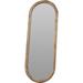 Oglindă de perete cu ramă din lemn de mango OVAL, 28 x 2,5 x 77,5 cm