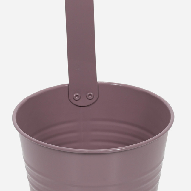 Husa din zinc pentru ghiveci cu carlig, 13 x 13,5 cm