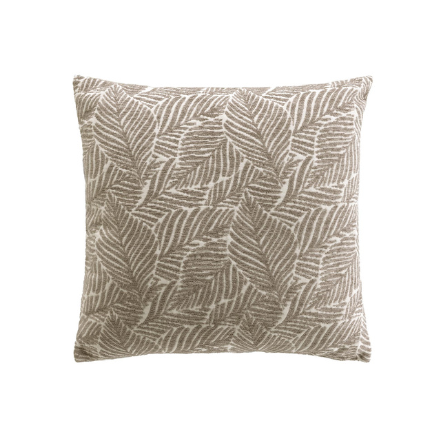 Pernă decorativă, model frunze jacquard, 40 x 40 cm