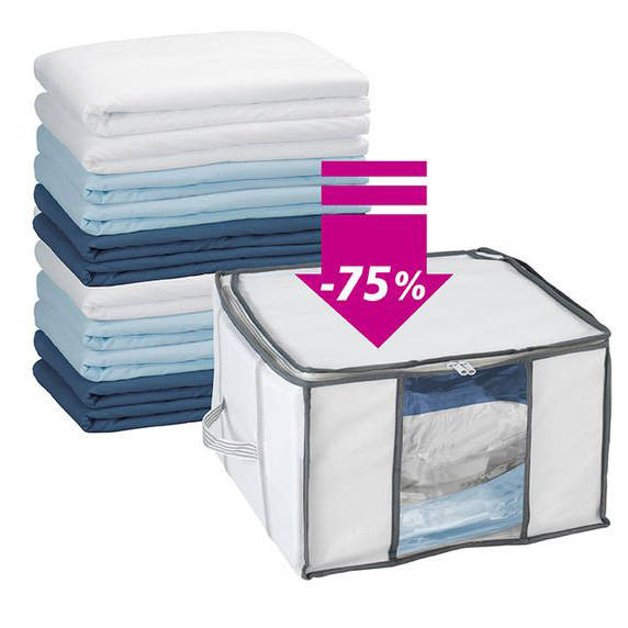 Husă pentru lenjerie de pat, haine SOFT + sac vacuum, dimensiune S, WENKO