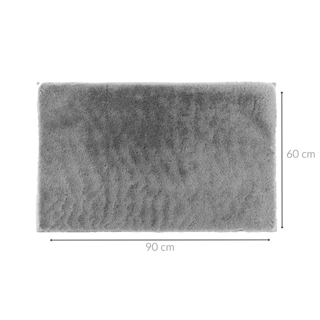 Covor moale din blană artificială, gri, FELINE