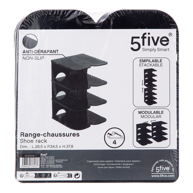 Organizator din plastic pentru pantofi și accesorii, 4 perechi