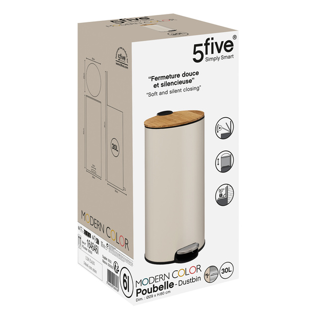 Coș de gunoi metalic MODERN, 30 l