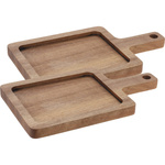 Tăviță de servire din lemn de acacia, 2 bucăți
