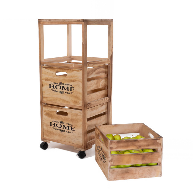 Raft mobil cu sertare, organizator de bucatarie pe roti