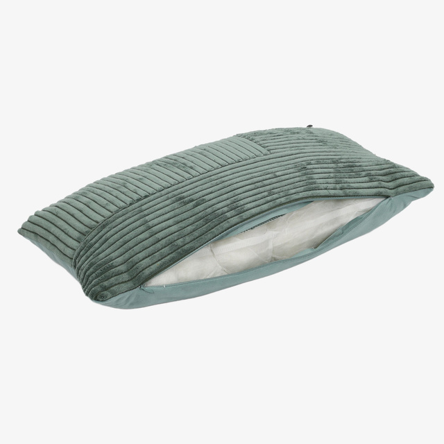 Pernă decorativă cu patchwork din catifea, 30 x 50 cm