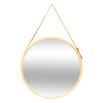 Oglindă de baie LOFT cu curea, Ø 50 cm