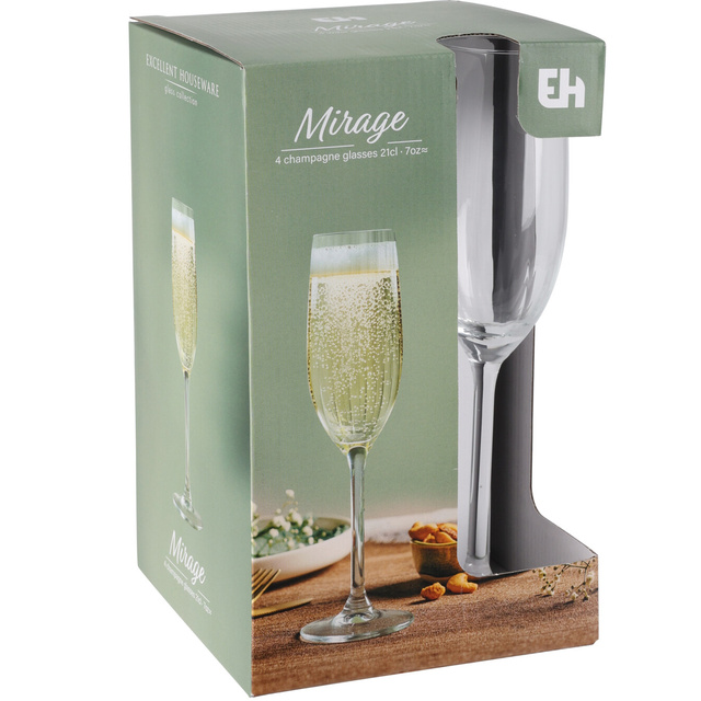 Set pahare sampanie, 210 ml, 4 buc.