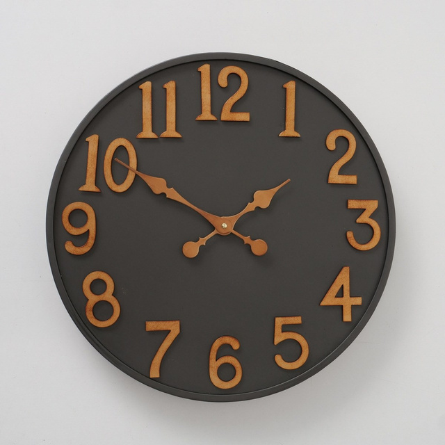 Ceas de perete din metal Lincoln, Ø 50 cm