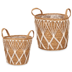 Măști pentru ghivece boho MACRAME cu mânere, 2 bucăți