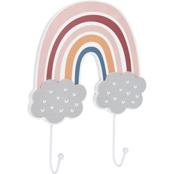 Umeraș pentru haine pentru copii Curcubeu și nori, 20 x 4,5 x 26,5 cm