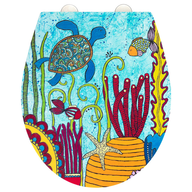 Capac de toaletă cu grafică colorată, WENKO