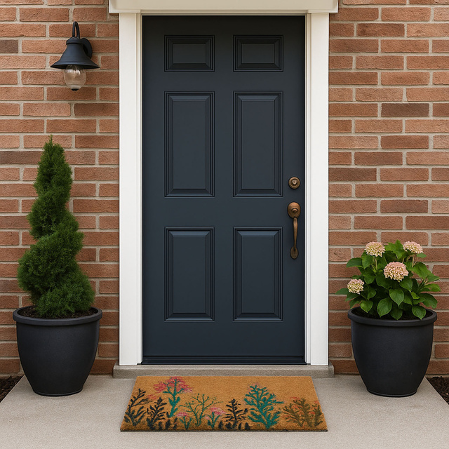 Covoraș cu model floral, 59 x 39 cm