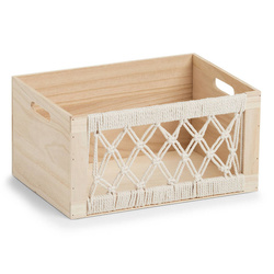 Cutie din lemn cu model ajurat BOHO, 35 x 25 x 18 cm