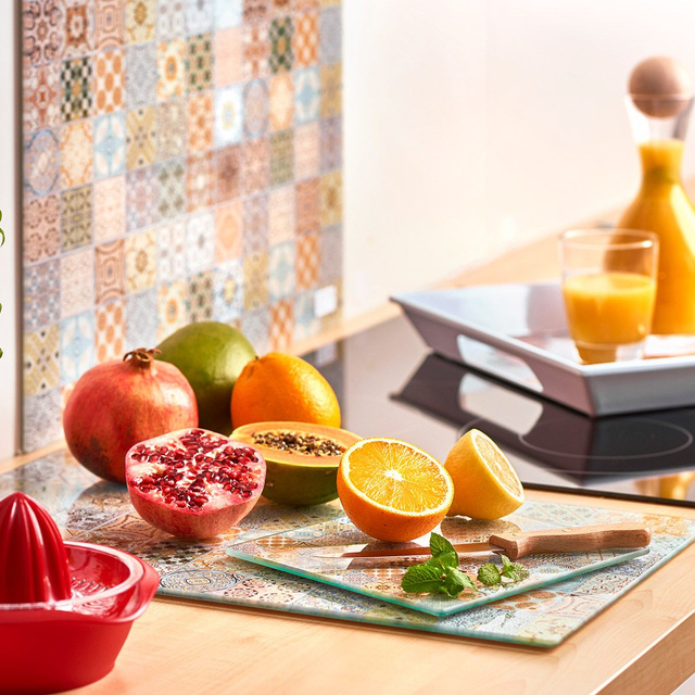 Placa de protectie din sticla pentru aragaz MOZAIKA, ZELLER