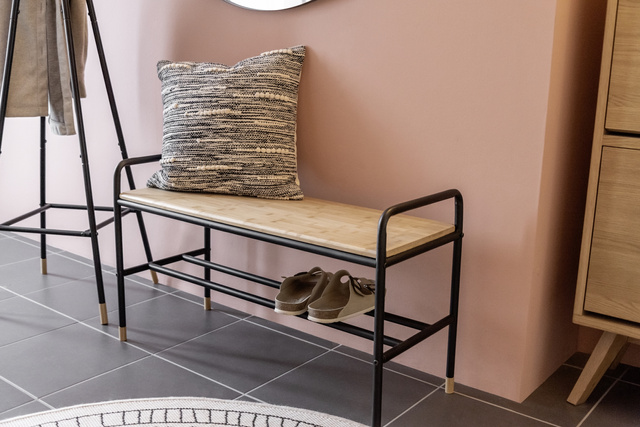 Dulap pentru încălțăminte cu raft din bambus, 80 x 50 x 33,5 cm, Loft, WENKO