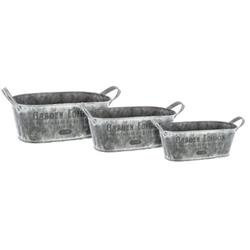 Set ghivece flori metalice, 3 dimensiuni, set