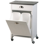 Cărucior de bucătărie echipat cu coș de separare a deșeurilor, un ajutor de bucătărie practic și stilat