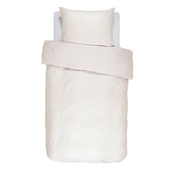 Lenjerie din satin de bumbac în nuanța roz pal, perna decorativă, lenjerie cu flori, Essenza, 140 x 220 cm