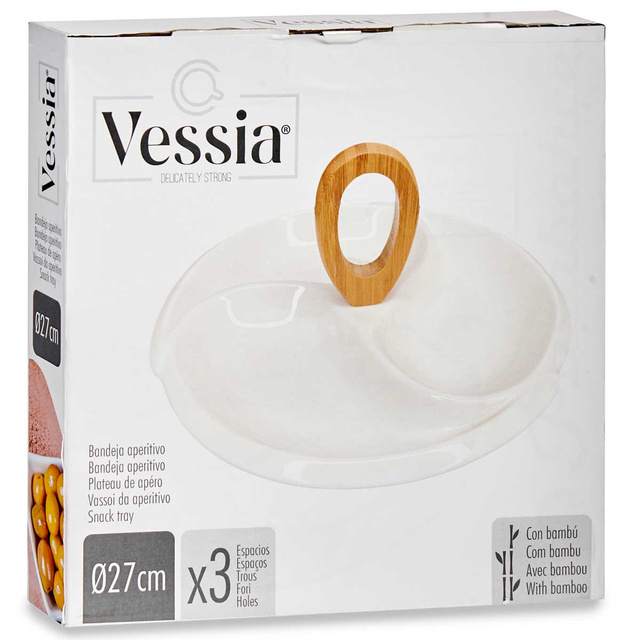 Farfurie pentru aperitive cu maner de transport