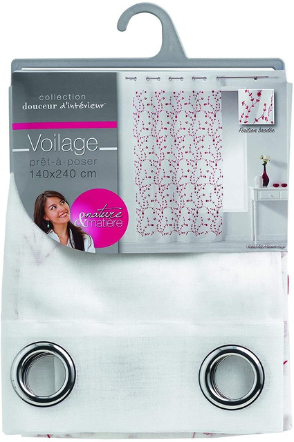 Perdea fereastră cu inele PETIT FLEUR, 140 x 240 cm