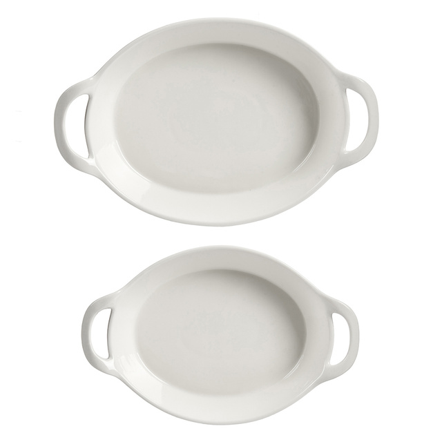 Set 2 vase din porțelan pentru copt