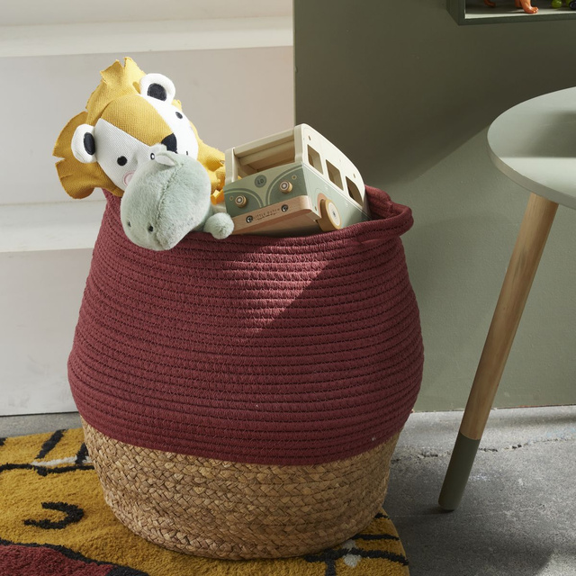 Coș pentru jucării rotund PAON din bumbac, Ø 30 cm