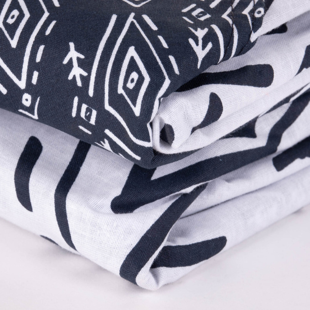 Lenjerie de pat din bumbac Deco Pattern, reversibila, 220 x 240 cm