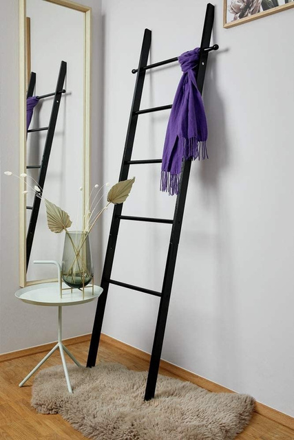 Scara de baie SURI BAMBOO, culoare neagra, Wenko