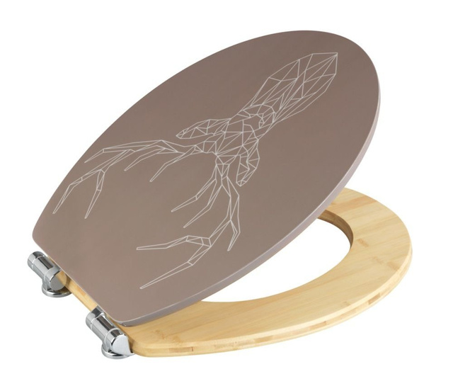 Capac de toaleta STAG, MDF/bambus, WENKO