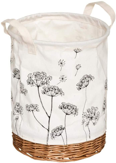 Coșuri de depozitare cu fund din răchită, Ø 22,5 + Ø 25,5 cm