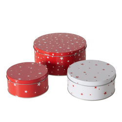 Set de trei cutii de depozitare STERNY, Ø 13,5-20 cm