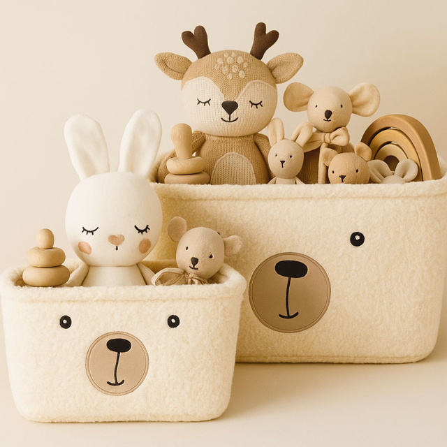 Coșulețe de jucării din pluș NIMI, 2 bucăți