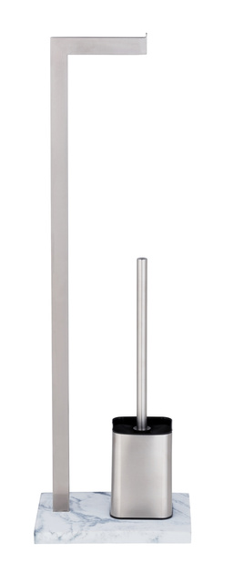 Suport metalic pentru hartie igienica si perie de toaleta APRILIA, Wenko