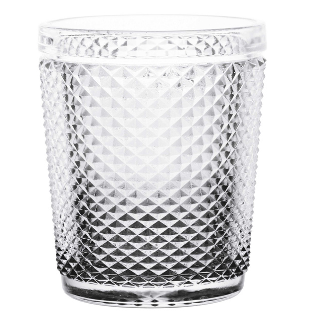 Set 6 pahare cu model de cristal, 300 ml