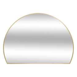 Oglindă semicirculară pentru hol ALICE, cadru metalic, 90 x 65 cm, aurie