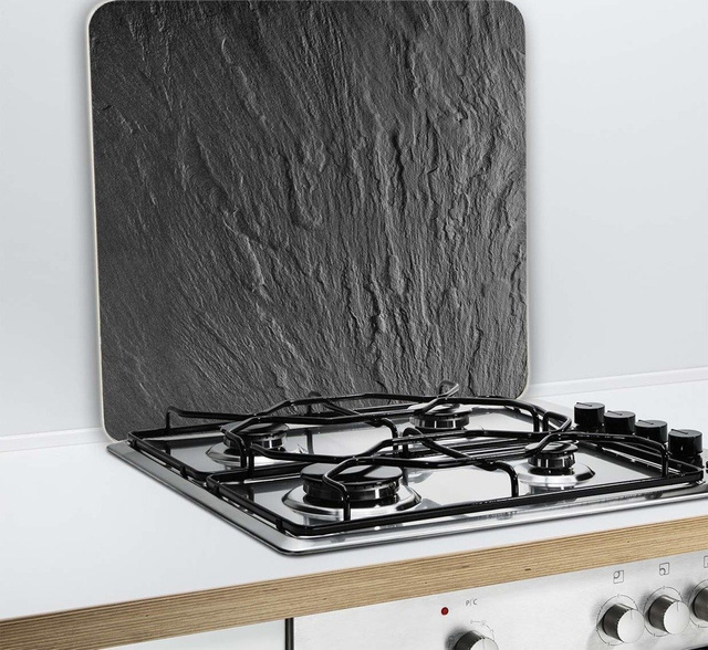 Protecție pentru plita, geam din sticlă călită cu un model elegant + picioare antiderapante - WENKO