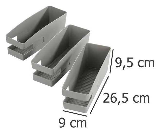 Set 3 organizatore incaltaminte, 26,5x9,5x9 cm