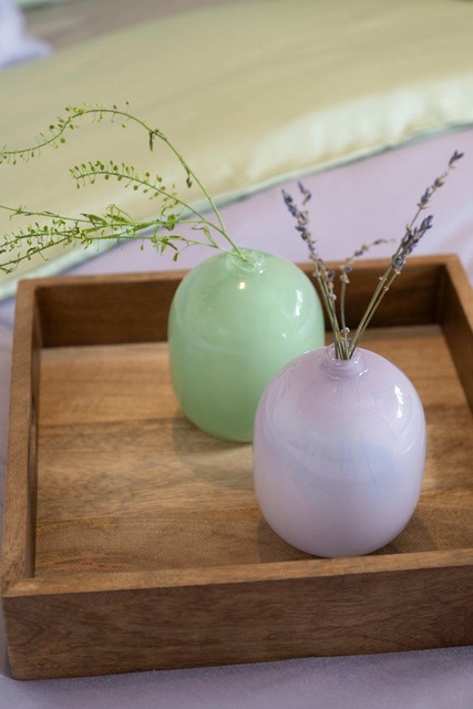 Vază din sticlă pastel CROCUS, 12,5 cm