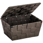 Coș cu capac pentru depozitare ADRIA, WENKO, maro închis