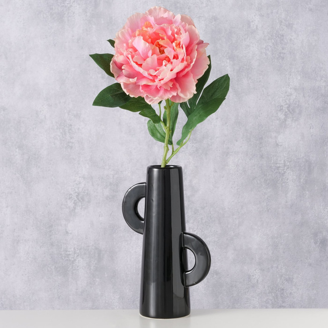 Vaza Isaac, lucioasa, 26 cm, negru