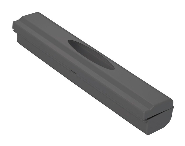 Tăietor de folie alimentară cu lamă din oțel inoxidabil, din plastic - WENKO, antracit.