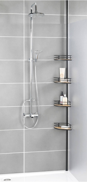 Raft telescopic pentru duș DOLCEDO, 4 niveluri, WENKO, auriu