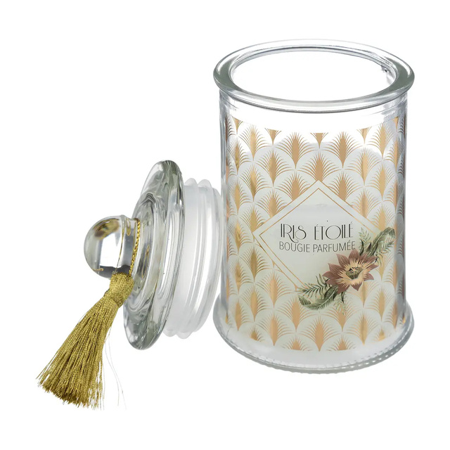 Lumanare parfumata in borcan cu franjuri, Ø 6 cm