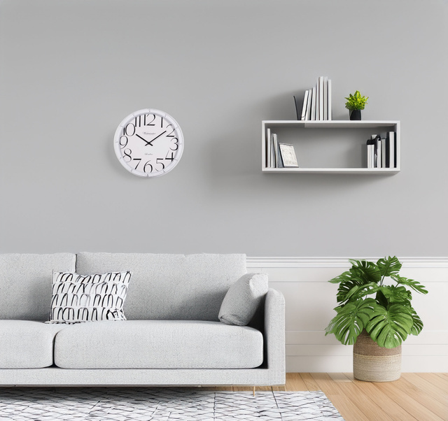 Ceas de perete cu cifre mari, Ø 40 cm