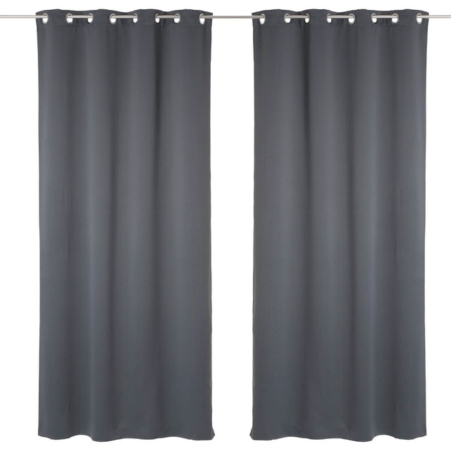 Perdea opaca cu ochiuri 135 x 240 cm, 2 buc.