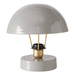 Lampa de masa metalica Clover, abajur gri, Ø 25 cm